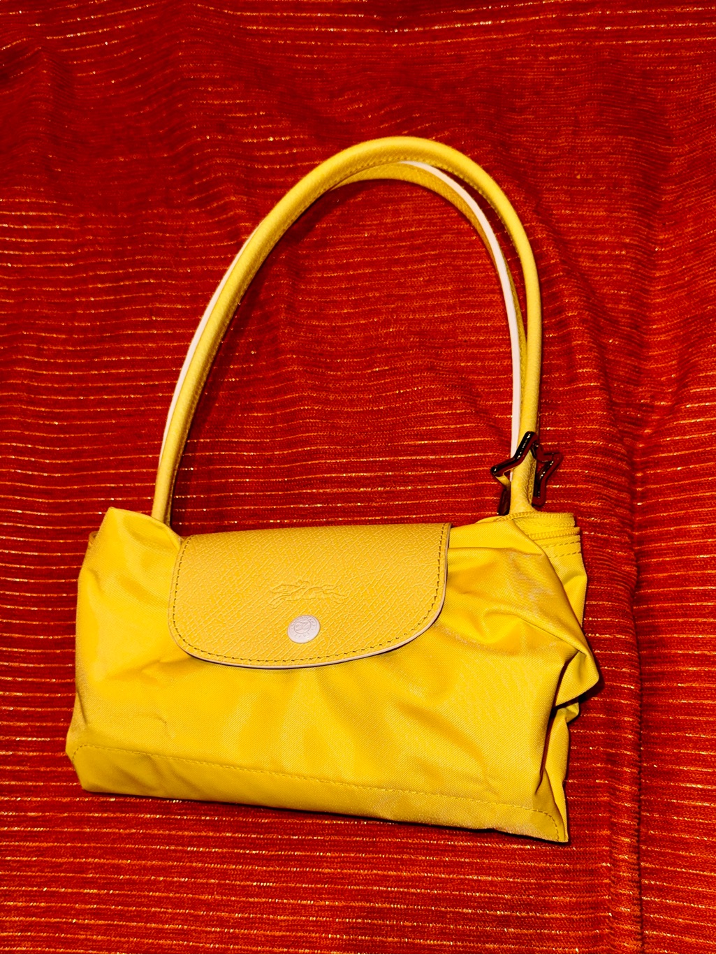 Longchamp New Yellow Shoulder Tote With Flap